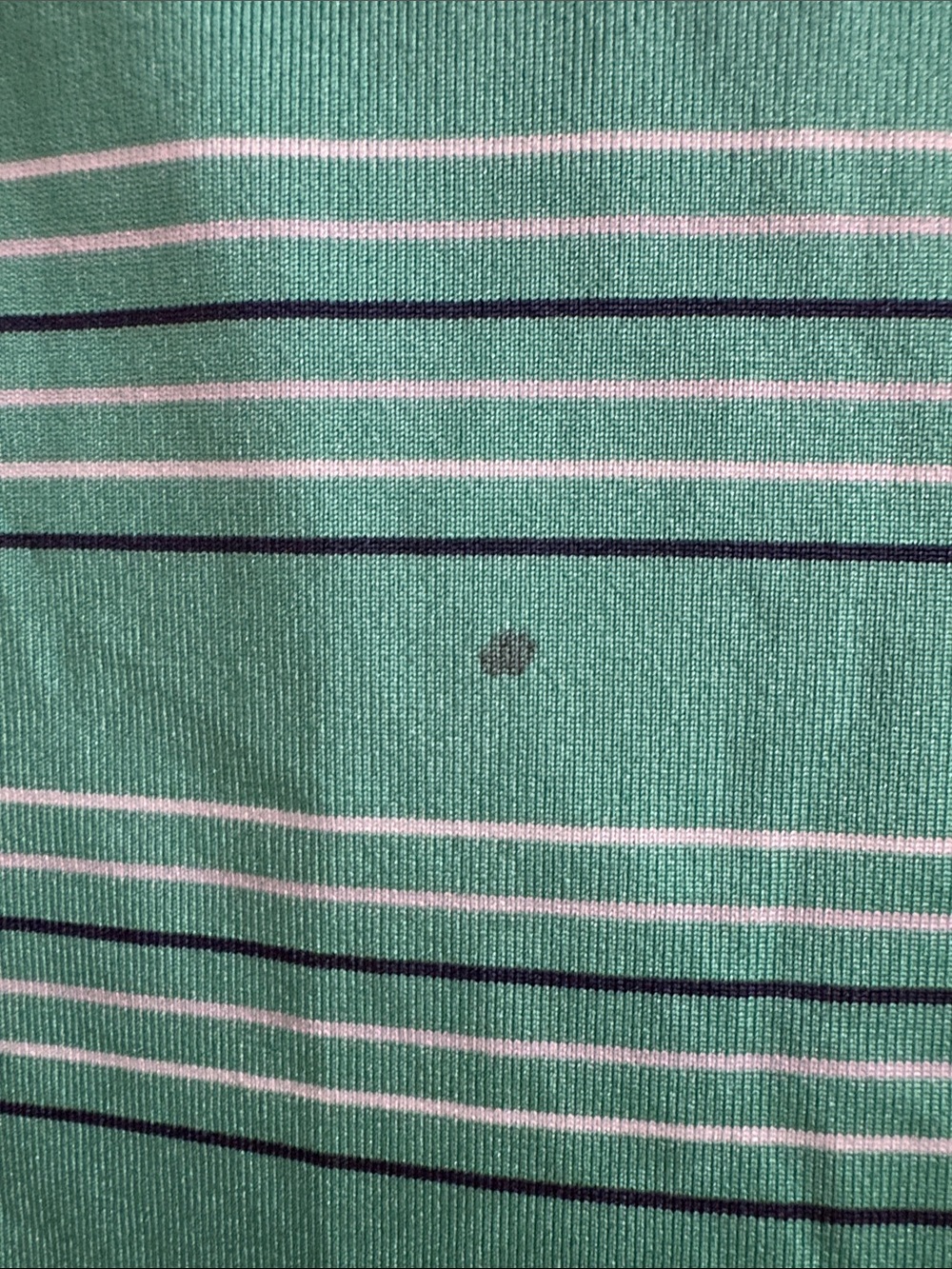 Under Armour Green Striped Polo with Navy Logo - Picture 4 of 4